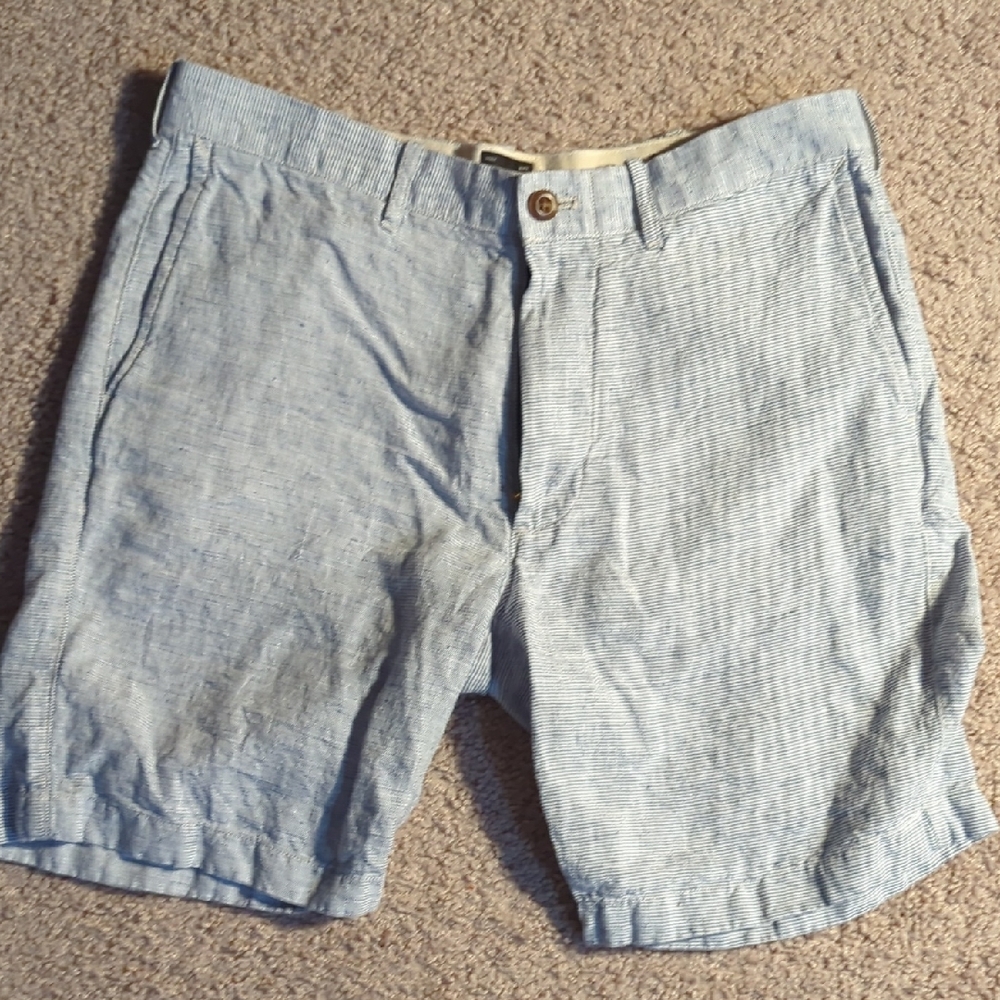 J. Crew Light Blue Men's Casual Linen-Blend Shorts